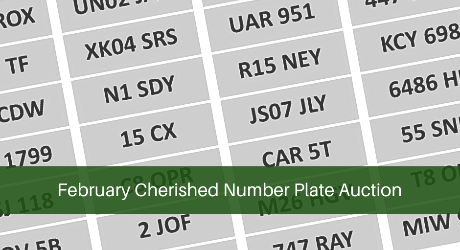 February Cherished Number Plate Auction